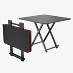4Size Folding Dining Table Five-star choice Multipurpose Metal Legs Kitchen Home