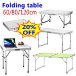 Folding Table Portable Fold Up Tables Camping Garden Party Trestle Dinner Table