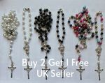 Lovely Rosary Beads Necklace Bracelet SP Crucifix  35 choices UK Seller