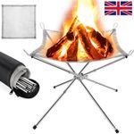 Portable Fire Pit for Camping Outdoor Folding Firepit Fireplace with Heat Resis