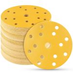 150mm DA Sanding Discs Abrasive Sandpaper hook loop pads 15 Holes 6" mixed Grits