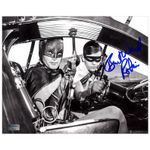 Burt Ward Autographed 1966 Batman and Robin Black and White 8x10 Scene Photo