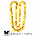 Light Yellow Natural Amber Butterscotch Amber Necklace Polished, Full Length 63g