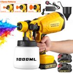 Cordless Paint Sprayer Fence Wall Airless 21V HVLP Spray Gun Battery + Charger
