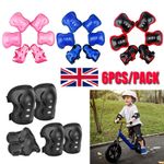 6PCS Children Elbow Wrist and Knee Pads For Kids Skate Cycling Bike Safety UK
