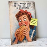 CORNISH PASTY CORNWALL cornishware REPRO METAL TIN SIGN KITCHEN VINTAGE ADVERT