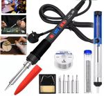 90W Soldering Iron Kit Electronics Welding Irons Solder Tools Adjustable Temp UK
