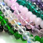 Faceted Rondelle Crystal Cut Glass Beads  Spacer for Jewellery Making 12mm