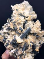 Black Tourmaline crystals with Albite  from Skurdu Pakistan /1.8 Kg
