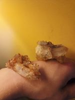 Natural Medium & Small Golden Healer Quartz Crystal Cluster (2pc) 49G & 28G