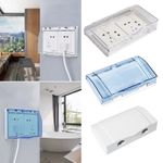 86 Type Electric Plug Child Safety Double Socket Waterproof Protector Cover Box