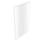 Bathroom End Panel High Gloss White Finish MFC Straight Edge Modern 500x900mm