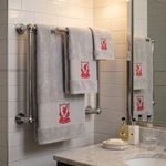 Liverpool FC Official 3 Pack Retro Crest Grey Towel Set LFC Gift