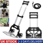 100KG Folding Hand Sack Trolley Heavy Duty Cart Wheel Truck Barrow Lightweight