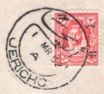 TRANSJORDAN 3f Surcharge Used PALESTINE Cover *JERICHO* 1952 CDS Jerusalem XW12