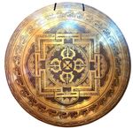 24 inches Vajra Etching Yoga Gong, Handmade Vibration Gong, Sound Therapy Gong