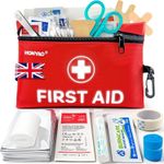 First Aid Kit, 105 Pieces Small First Aid Kit, Includes Plasters, Emergency