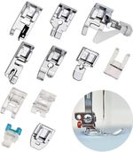 Snap On Presser Feet..Zipper,Roller,satin,Rolled Hem,Zig-Zag,Gathering,1/4 foot