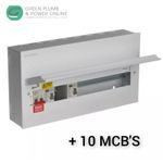Europa Split Load Type A Consumer Unit  Board 14 Way Variable Split Inc 10 MCB