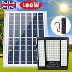 Solar Panel Light Street Flood Remote Outdoor Garden Security Lamp with Remote