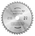 ClassicPro TCT 250mm 40T Circular Saw Blade 30mm Bore – Fits 25/20/16mm | Wood