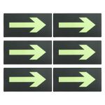 12 Pack Glowing Arrow Sticker Go Straight Directional Sign Adhesive Decal Green