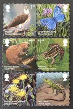 GB 2018 MNH REINTRODUCED SPECIES STAMP SET SG 4074 to 4079