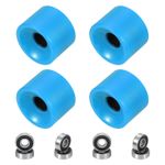 1Set 70mm 78A Skateboard Wheels PU Cruiser with 608RS Bearings, Blue