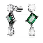 New Authentic Mesmera drop earrings Mixed cuts, Green, Rhodium plated 5665878