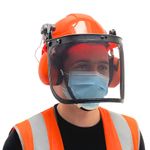 Forest Master | Forestry Safety Helmet with Ear Defenders &Visor | Chainsaw etc.