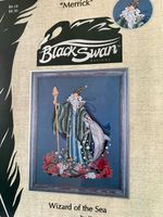 merick black swan cross stitch chart wizard of the sea1 997