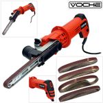VOCHE® 260W 13mm POWER BELT FINGER FILE SANDER & 23 ASSORTED GRIT SANDING BELTS