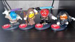 Lot Of 4 ~ Rare Star Wars Mpire Chocolate M&M Collectible Figures With Stands
