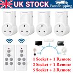 Remote Control Sockets Wireless Switch Home Mains Power Outlet Pack UK Plug NEW