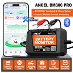 2026 ANCEL BM300 PRO Battery Monitor 24V 12V Real‑Time Charging Cranking Tester