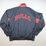 Vintage Chicago Bulls Jacket Medium Black Starter 90s Basketball Tracksuit Track