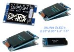 0.91" 0.96" 1.3" 1.5" OLED  I2C White Blue SSD1306 SH1106 SH1107 Display Arduino