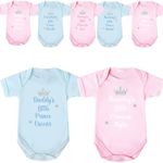 Personalised Baby Prince Princess Mummy Daddy Bodysuit Top Vest Mothers Day