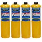 4 x Salvus Map HTi Mapp Gas Bottle for Blowtorch Plumbers Soldering