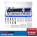 170Pcs Rivet Nut Kit Rivnut Nutsert  Kit Riveter Gun Heavy duty  M3- M8