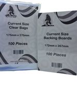 100 x Resealable Comic Book Bags & Boards - Current Size -In Stock: New/Sealed*