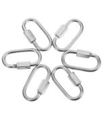 6 Pcs Quick Connect Safety Chain Connector Link Barrier Links Heavy Duty