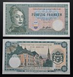 Liechtenstein 50 Frank UNC Uncirculated 2019 Banknote - Gabris Matej