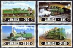 Jamaica 1985 Railway Locomotives, Steam & Diesel, Set of 4, UNM / MNH