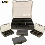NGT New Carp Fishing 4+1 Black Terminal Tackle Box Storage System + Bit Boxes