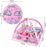 Bebamour Baby Playmats Floor Gyms from Birth, 18 Balls, 5PCS Hanging Toys