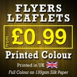 A6 A5 A4 Flyers Leaflets Printed Full Colour Flyer Leaflet Printing 130gsm silk