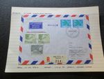 Collectors letter postal stationery airmail return 10 years North Atlantic transport Swissair