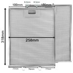 2 x Cooker Hood Filter Mesh Non Universal Vent Filters 318 x 258mm Extractor Fan