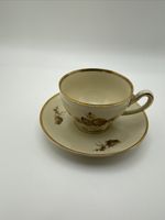 Vintage NHS Kongens Lyngby Denmark porcelain demitasse espresso Cup and Saucer